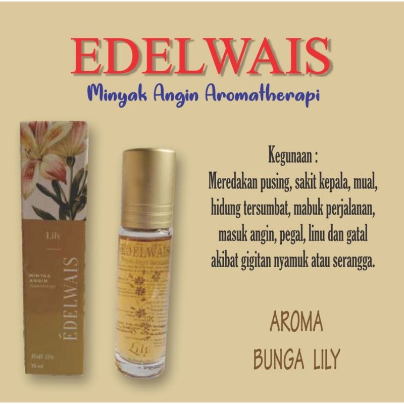 EDELWAIS MINYAK ANGIN AROMATHERAPY BUNGA LILY