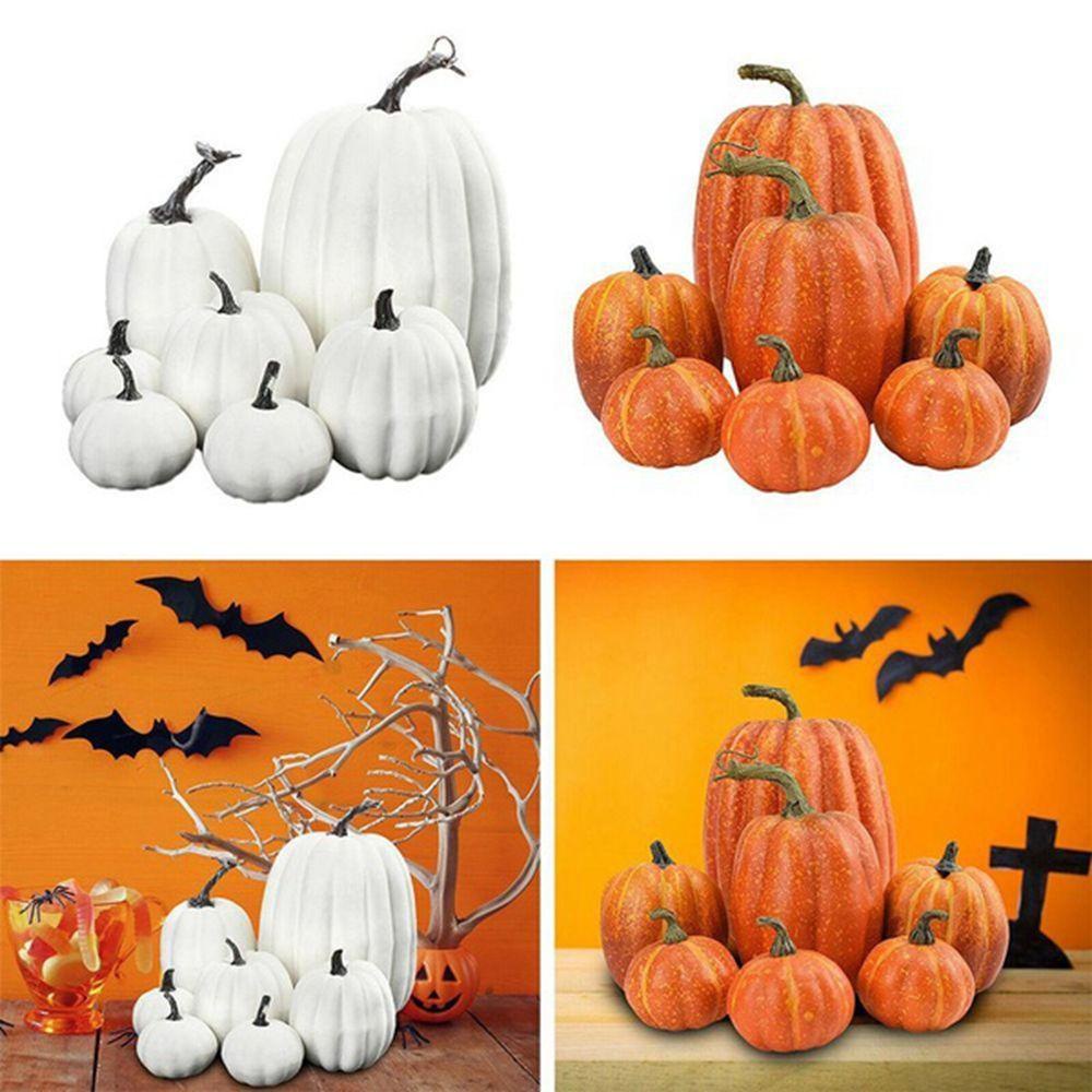 NICKOLAS1 Dekorasi Halloween 7PCS Panen Jatuh Pesta DIY Craft Rumah Simulasi Model Labu