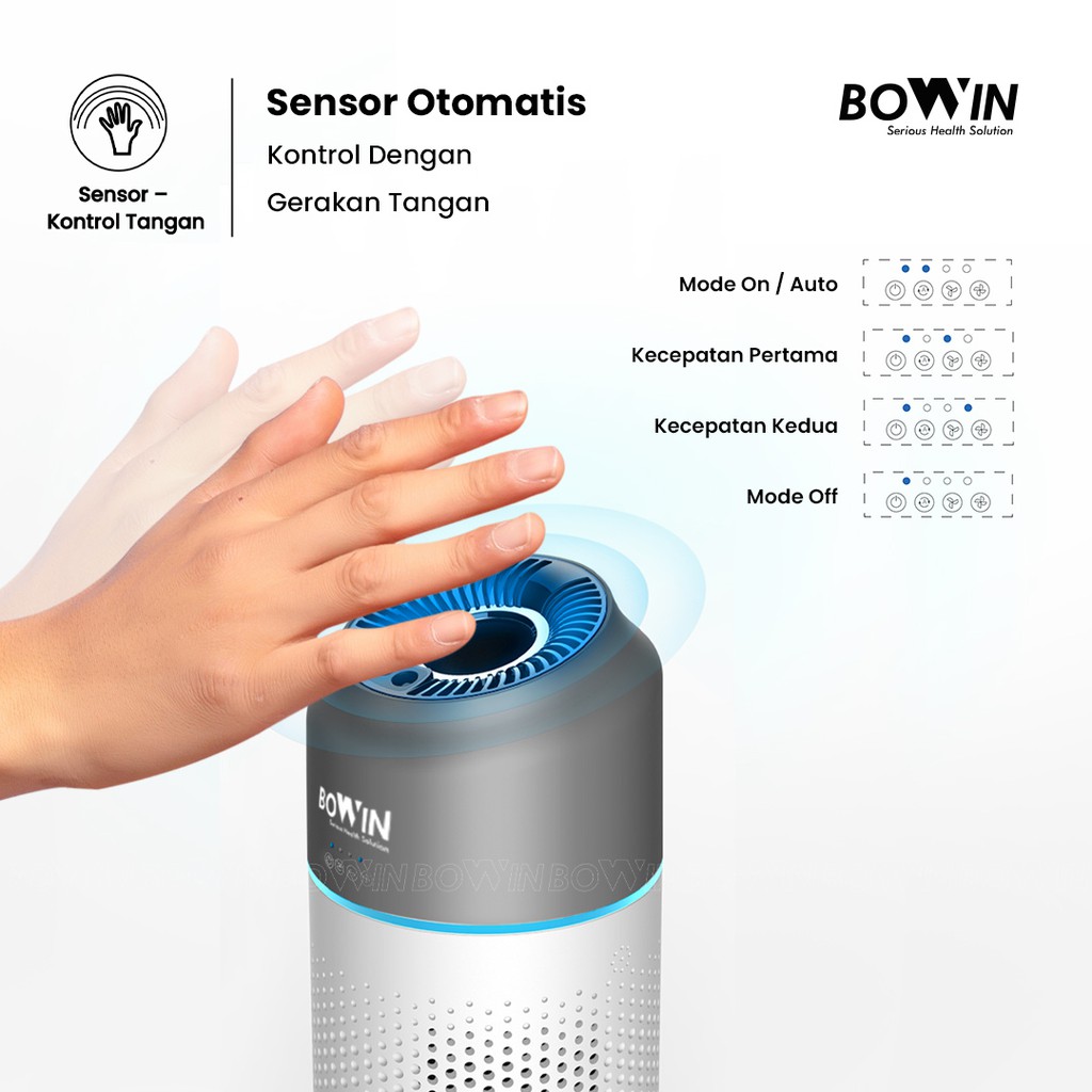 Bowin Air Purifier Oxy Fresh - Smart Mini (HEPA13, ANION &amp; Carbon Filter)