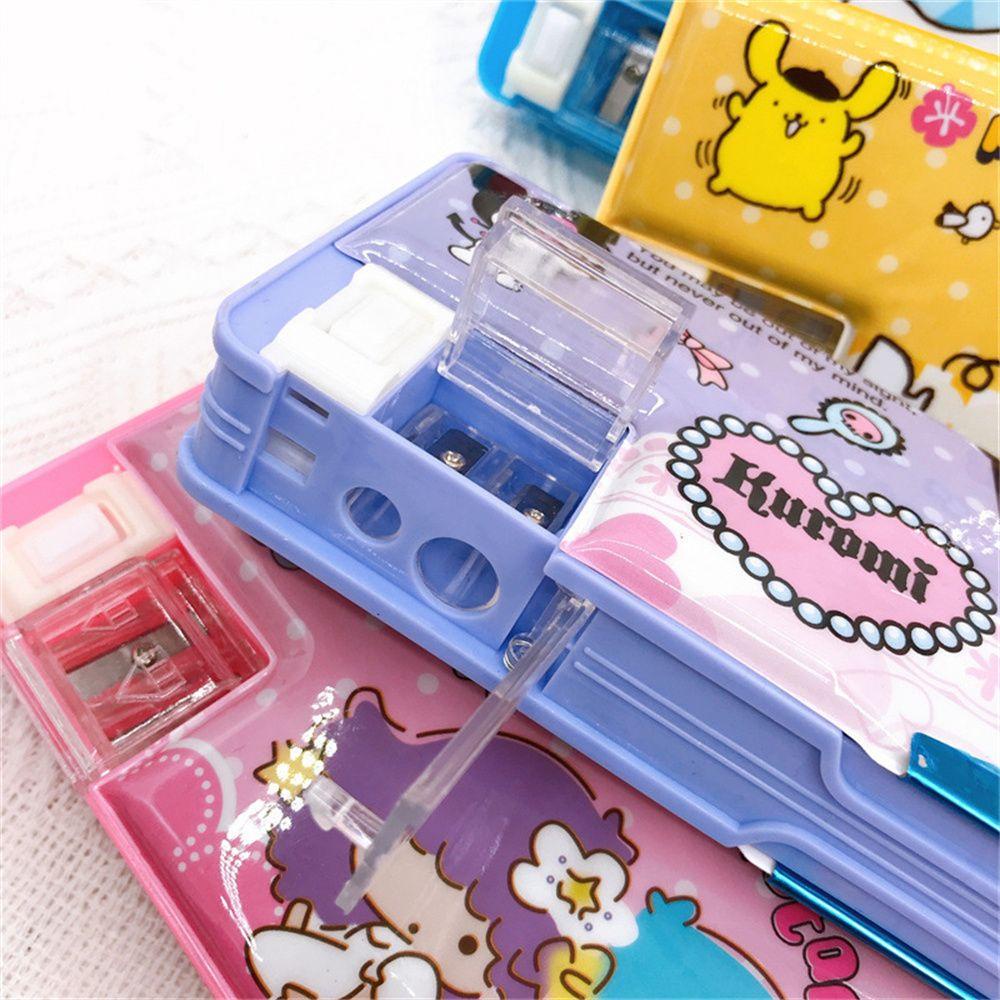 Mxbeauty Tempat Pensil Perlengkapan Sekolah Multifungsi Kuromi My Melody Kawaii Kartun Pencil Box