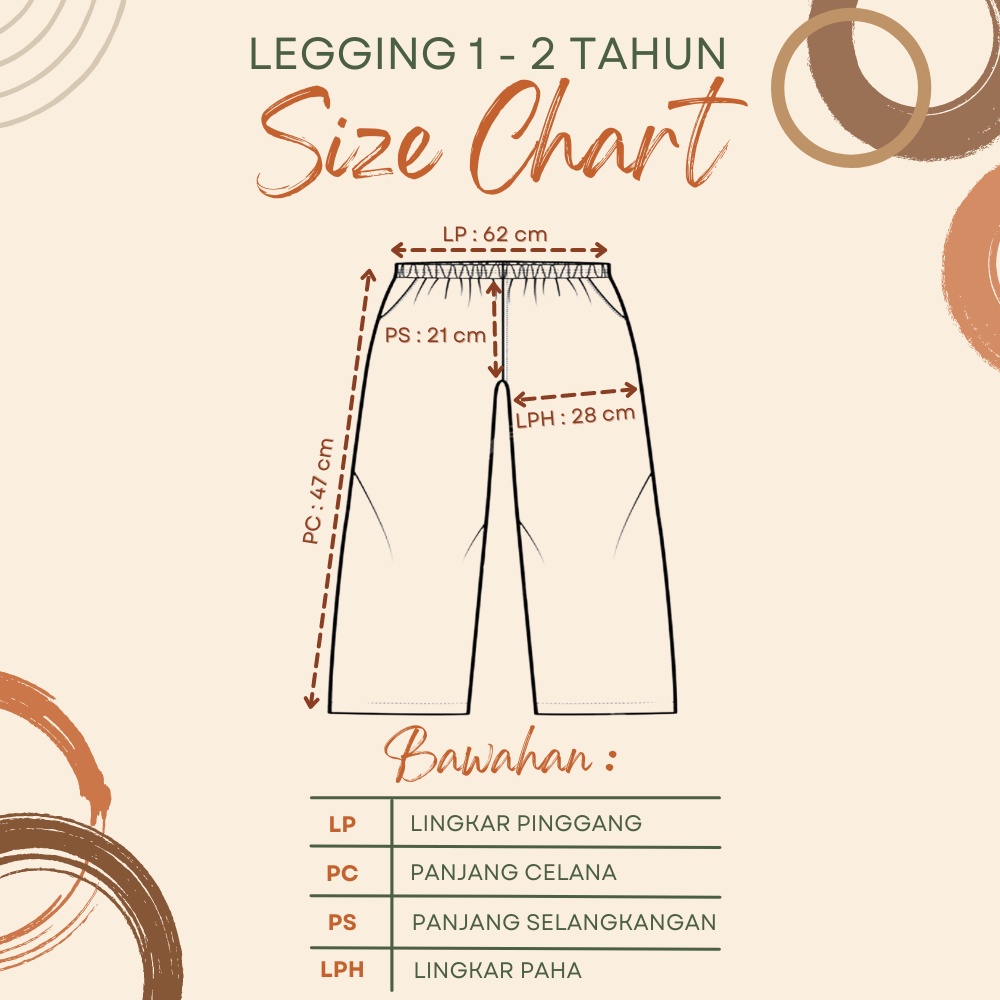 RG Legging Anak Perempuan 1 - 2 Tahun / Legging Anak Karakter