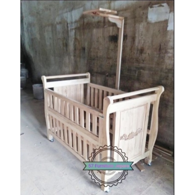 Box Baby Kayu Jati Jepara - Tempat Tidur Bayi Minimalis - Mentahan