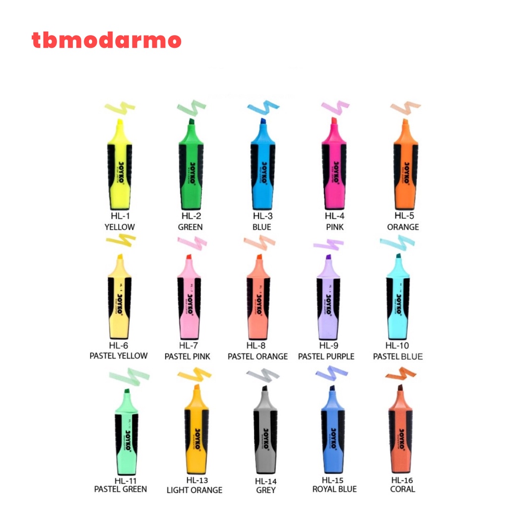 TBMO Highlighter / Highlighter Penanda Berwarna Joyko - Satuan