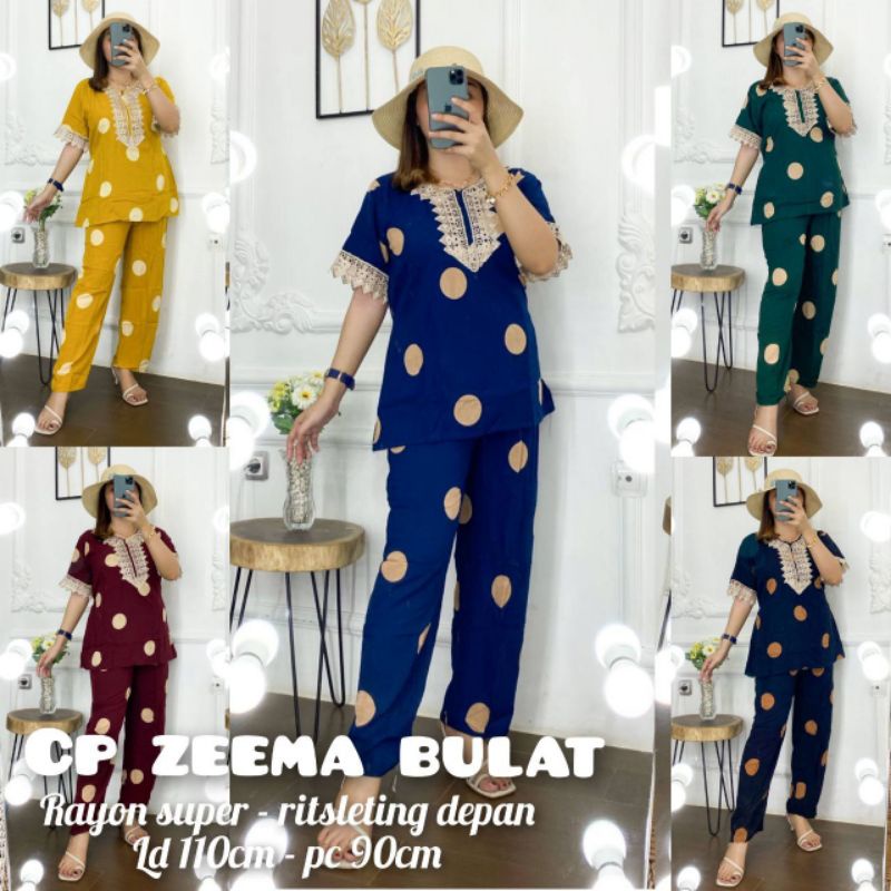 Setelan CP Zeema Bulat