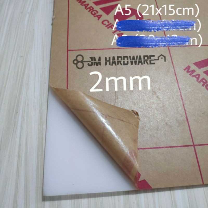 

Acrylic putih susu 2mm A5 mika akrilik lembaran