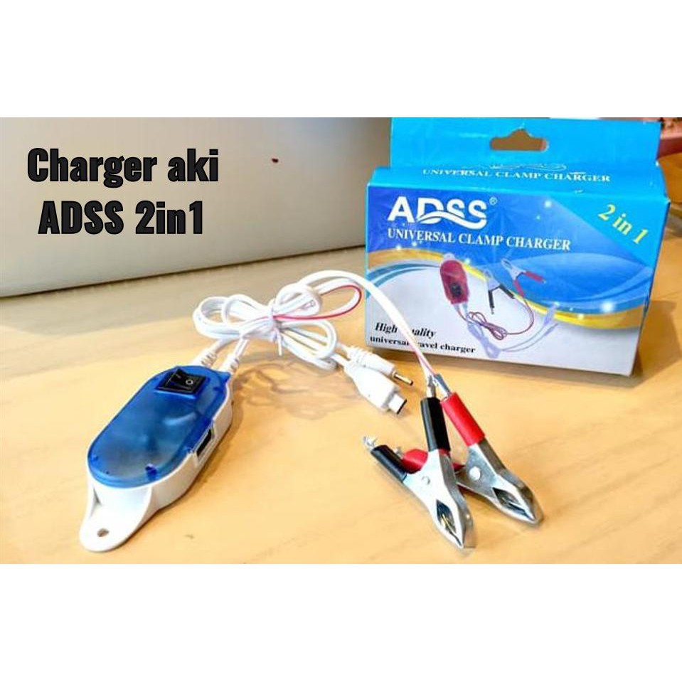 Travel Charger Casan Aki Motor AADS 2in1 High Quality Emergency Universal Clamp Charger