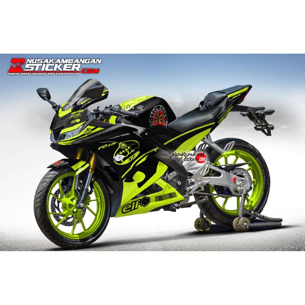 Decal Stiker R15 V3 ESTRELLA GALICIA HIJAU