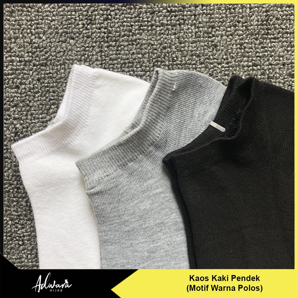 Kaos Kaki Pendek Pria Wanita Polos / Kaos Kaki Pendek Semata Kaki (sudah dikemas plastik opp)