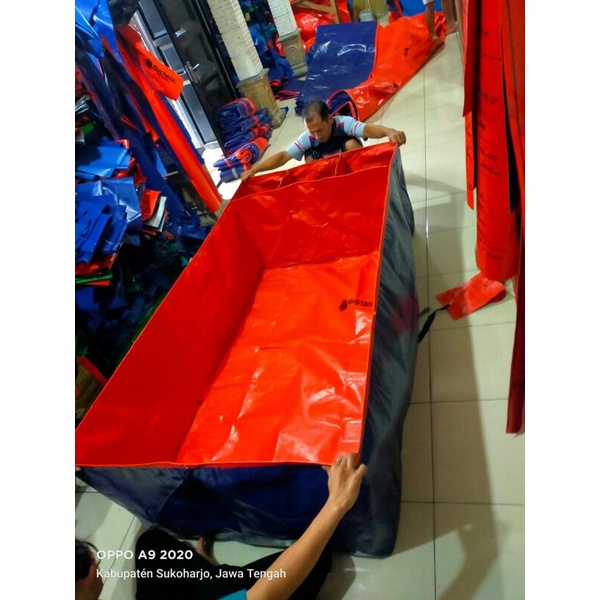 kolam terpal ikan persegi bahan A12 impor#kolam terpal persegi#kolam terpal 100×100×100