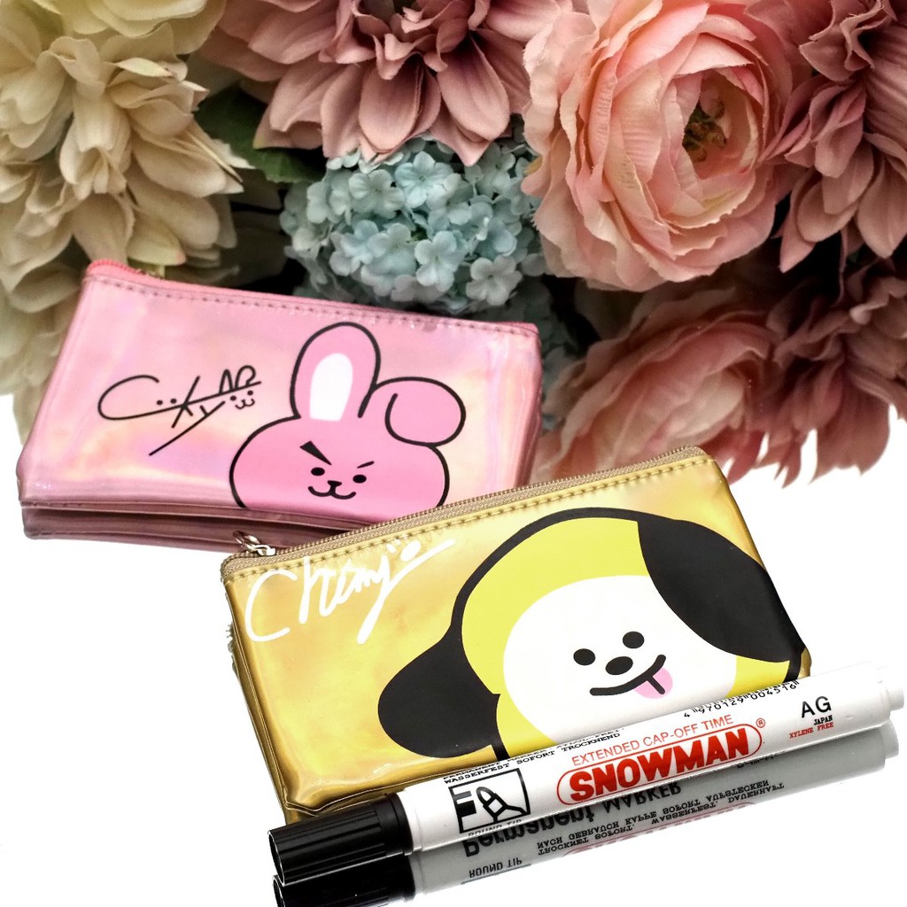 Dompet Koin Mini BT21 HOLOGRAM TEBAL HIGH QUALITY Karakter BTS Tempat Uang Pouch Kantong Kartu