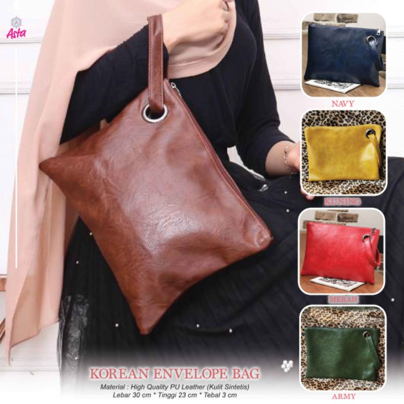 KOREAN ENVELOPE BAG BY ASTA