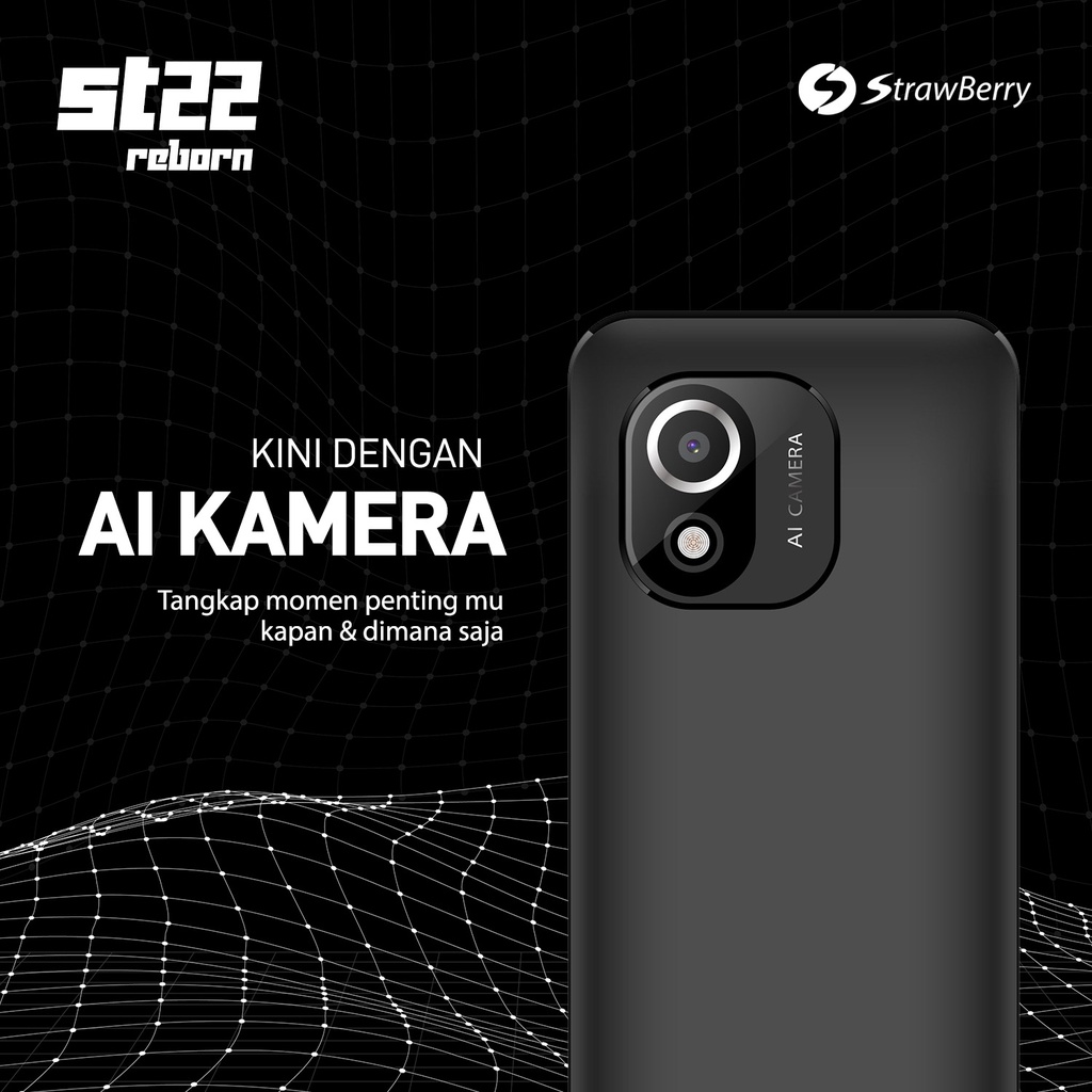 Strawberry ST22 REBORN HP Candybar Murah Handphone Bluetooth Dual SIM Senter Musik Kamera-2