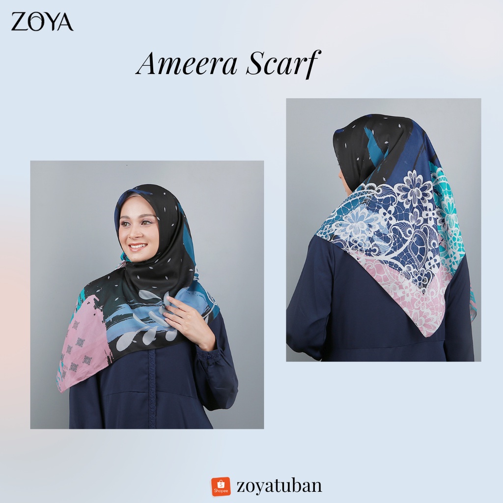 Zoya Scarf Ameera Kerudung Segi Empat