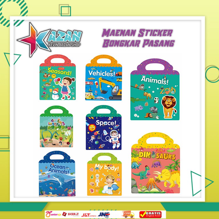 

Buku First Sticker Reusable, Book Sticker Anak Bisa Tempel Ulang