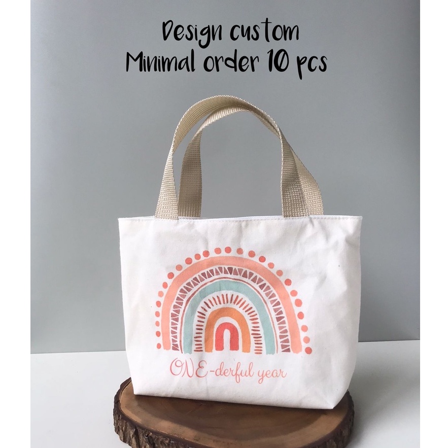 Mini totebag belacu custom fullcolor print (Minimal order 10 pcs)