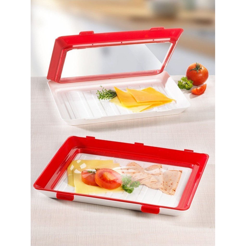 BEST SELLER!! Vacuum Tray Food Rak Kulkas Vakum Tempat Penyimpanan Makanan