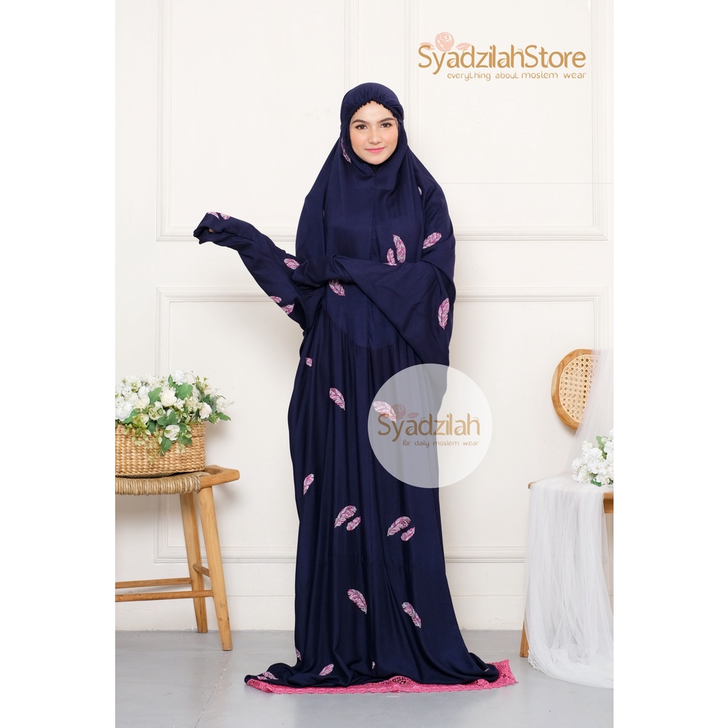 SYADZILAH - Mukena Terusan Dewasa Bordir Maulida Katun Rayon