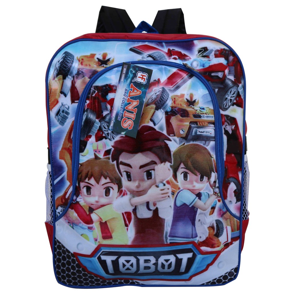 Tas Ransel Anak Mika Tobot Merah Keren Murah Backpack Sekolah SD TK