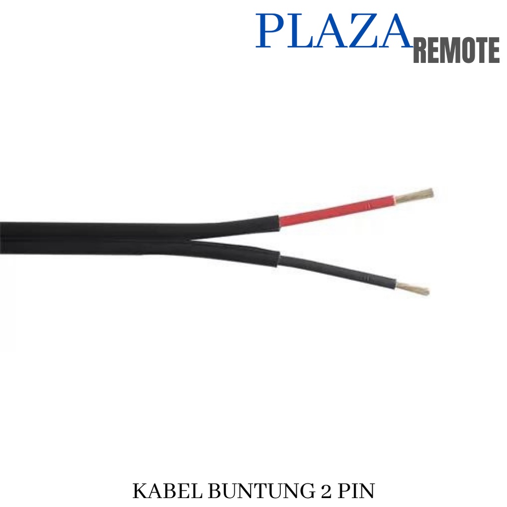 2.0 METER KABEL STEKER BUNTUNG 2PIN TEBAL 2 X 0.75 POMPA GERINDA BOR TEMBAGA