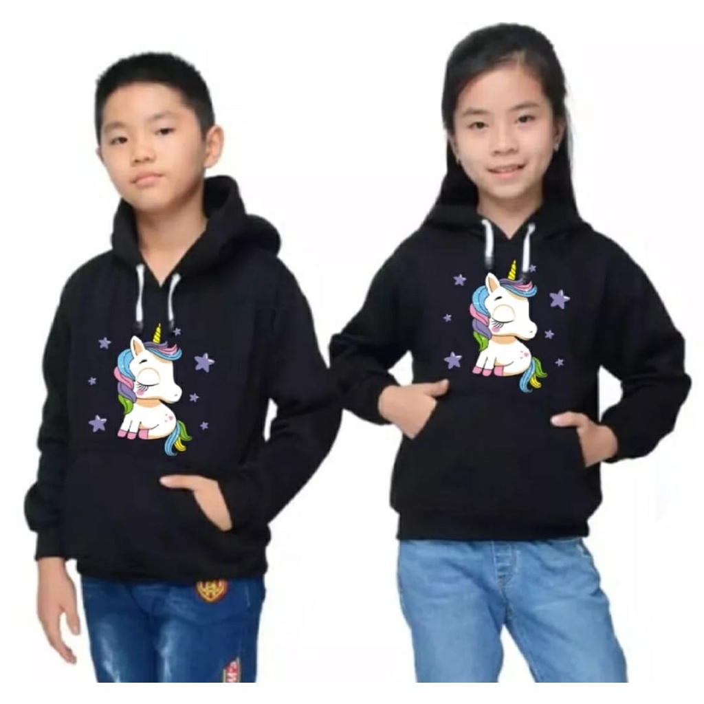 HOODIE ANAK PEREMPUAN UNICORN WITH STARS / HOODIE ANAK PEREMPUAN UNISEX