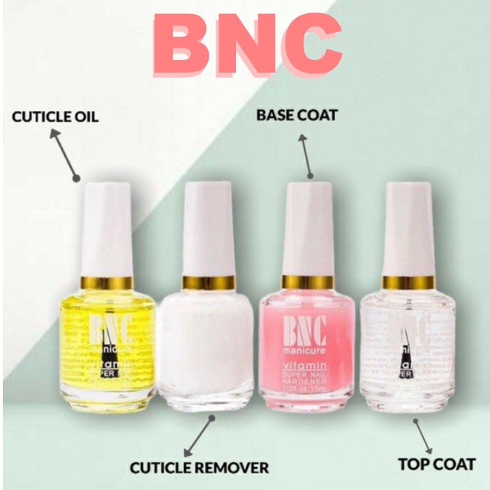 BNC Cuticle Remover Vitamin Kuku Top Coat Base Coat Cuticle Oil KU010