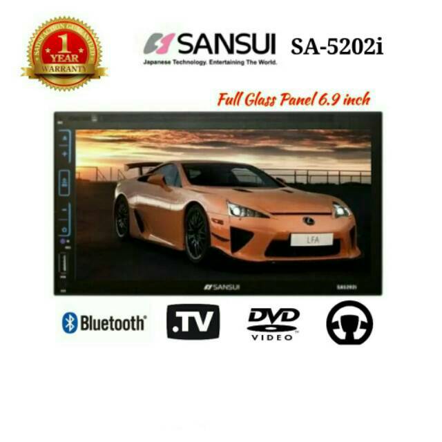 Sansui SA-5202i Tape Mobil SA5202i Double Din SA 5202i Head Unit Audio