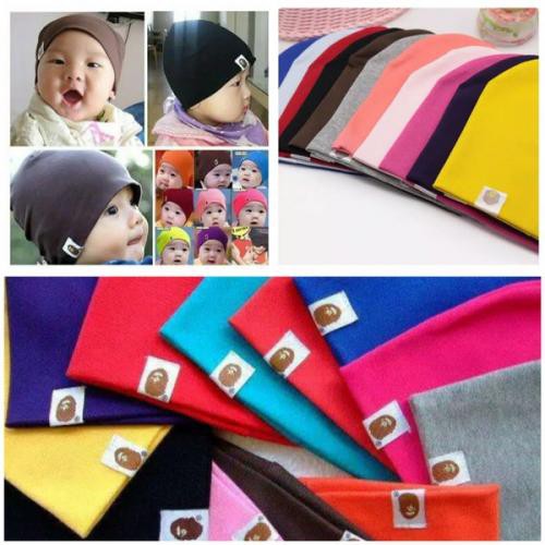 Kupluk Baby Moon Polos Dan Salur Kupluk Bayi Kupluk Polos Kupluk anak Topi bayi lucu Baby Hat kupluk