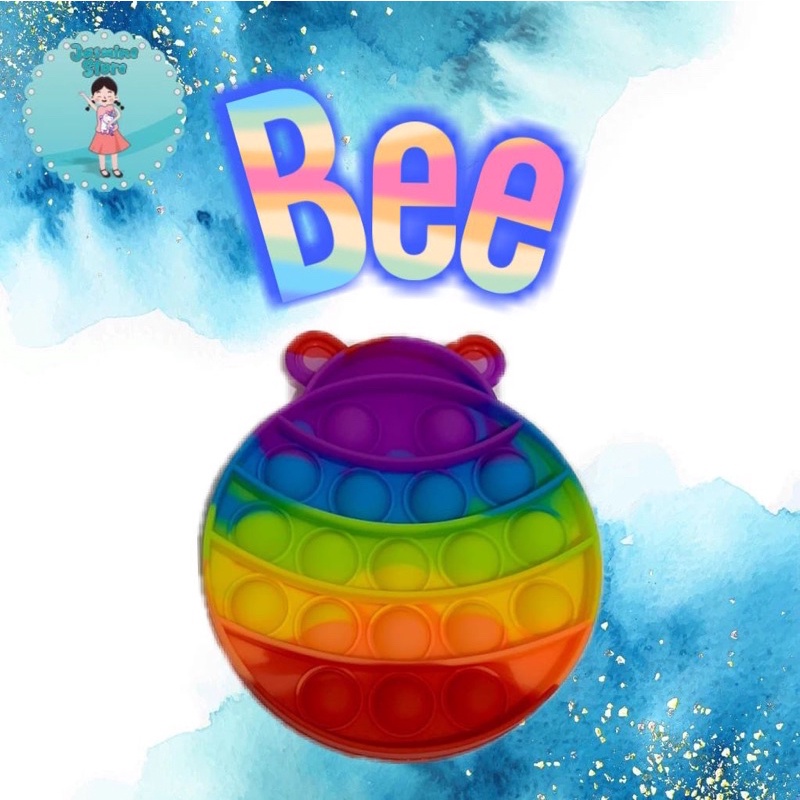 Ready Pop It Rainbow Murah/Fidget Pop It Rainbow Free Kelereng/Free Bonus-Bee