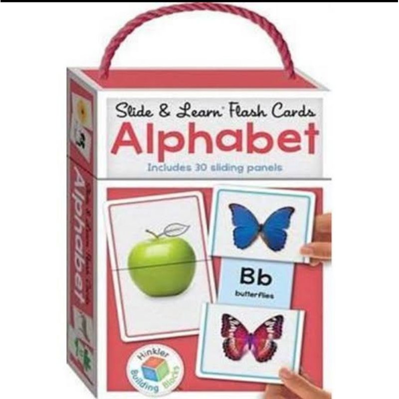 BUILDING BLOCK SLIDE & LEARN FLASH CARD "ALPHABET"