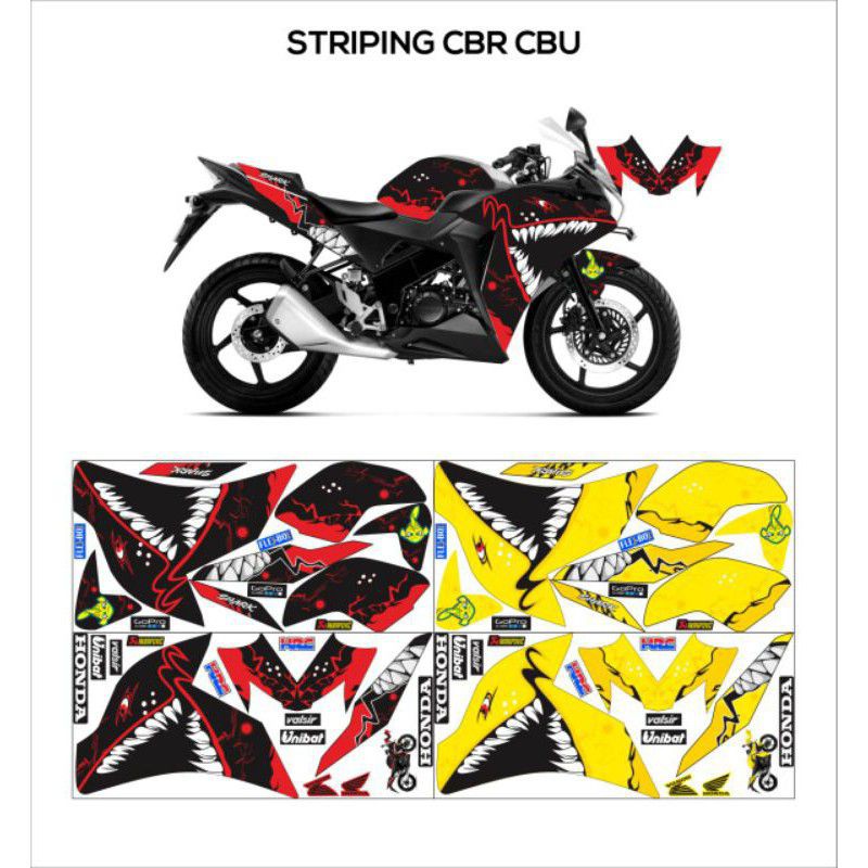 STRIPING CBR CBU / Striping Stiker Lis Body Variasi Honda cbr cbu shark