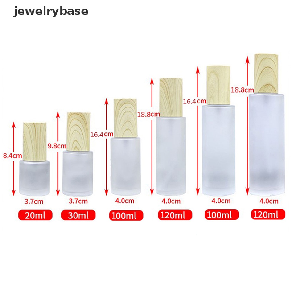 [Base] Wood Grain Cover Glass Pump Spray Bottles Cream Jars Empty Cosmetic Bottle Boutique