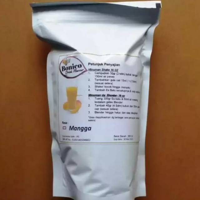 

Bonico MANGGA 250gr bubuk minuman ice blend drink flavour powder