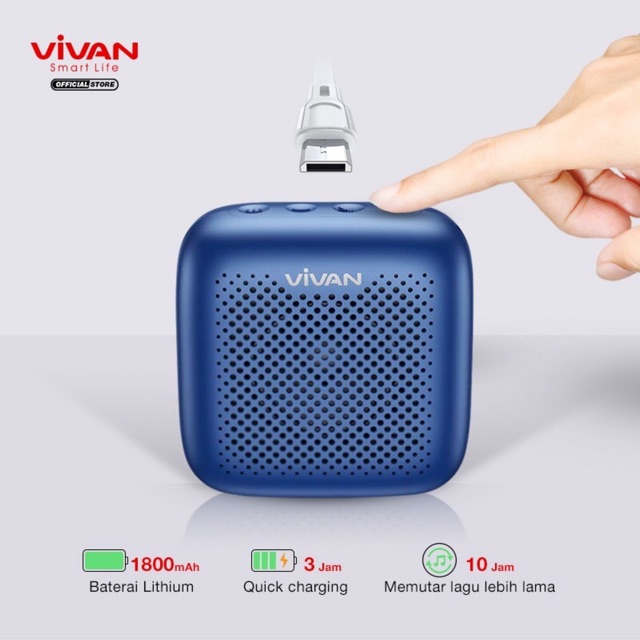 Vivan Speaker Bluetooth VS1 VS 1 / VS2 VS 2 V 5.0 Waterproof Outdoor Speaker Mini Garansi Original Resmi