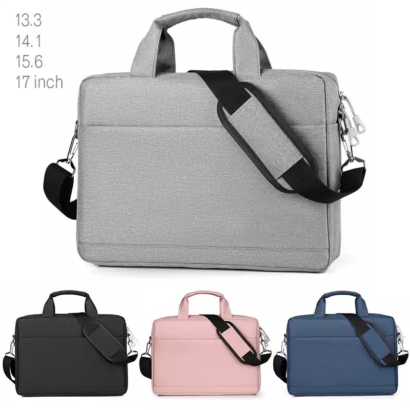 Tas Laptop Selempang New Package Briefcase Waterproof Size 15 16 17 inch