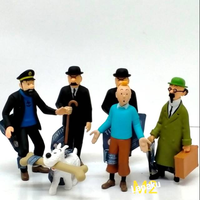Action figure Tintin isi 6pcs