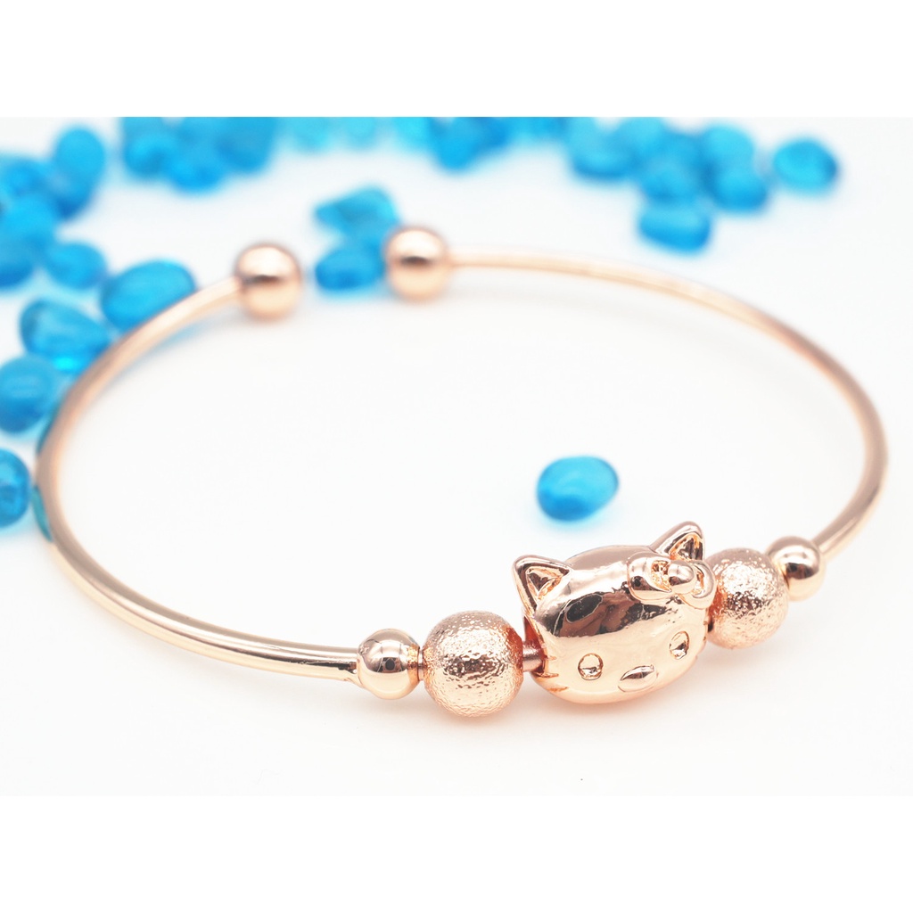 925 Perak gelang untuk wanita Perhiasan Fashion kucing lucu SZ060