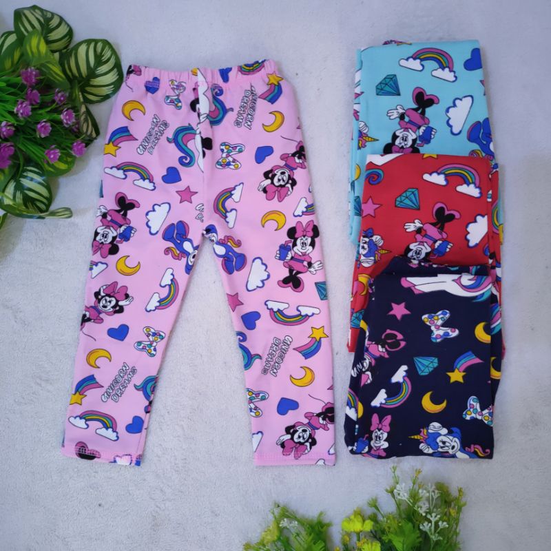 Celana Legging anak 1 2 3 4 5 6 7 tahun premium leging karakter kartun BTS kuda poni mickey mouse hellokitty anak ( legging bb3 )