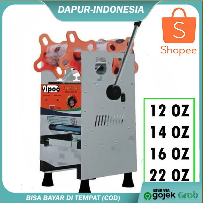 VIPOO VD-8 Cup Sealer Utk Gelas Maks 22 oz Promo