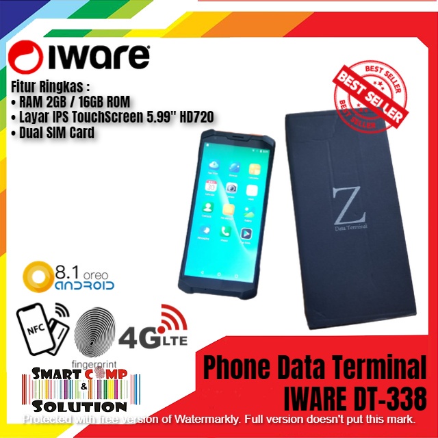 Smart Handheld PDT Android Iware DT-338 2/16GB 4G Mobile Scanner Phone