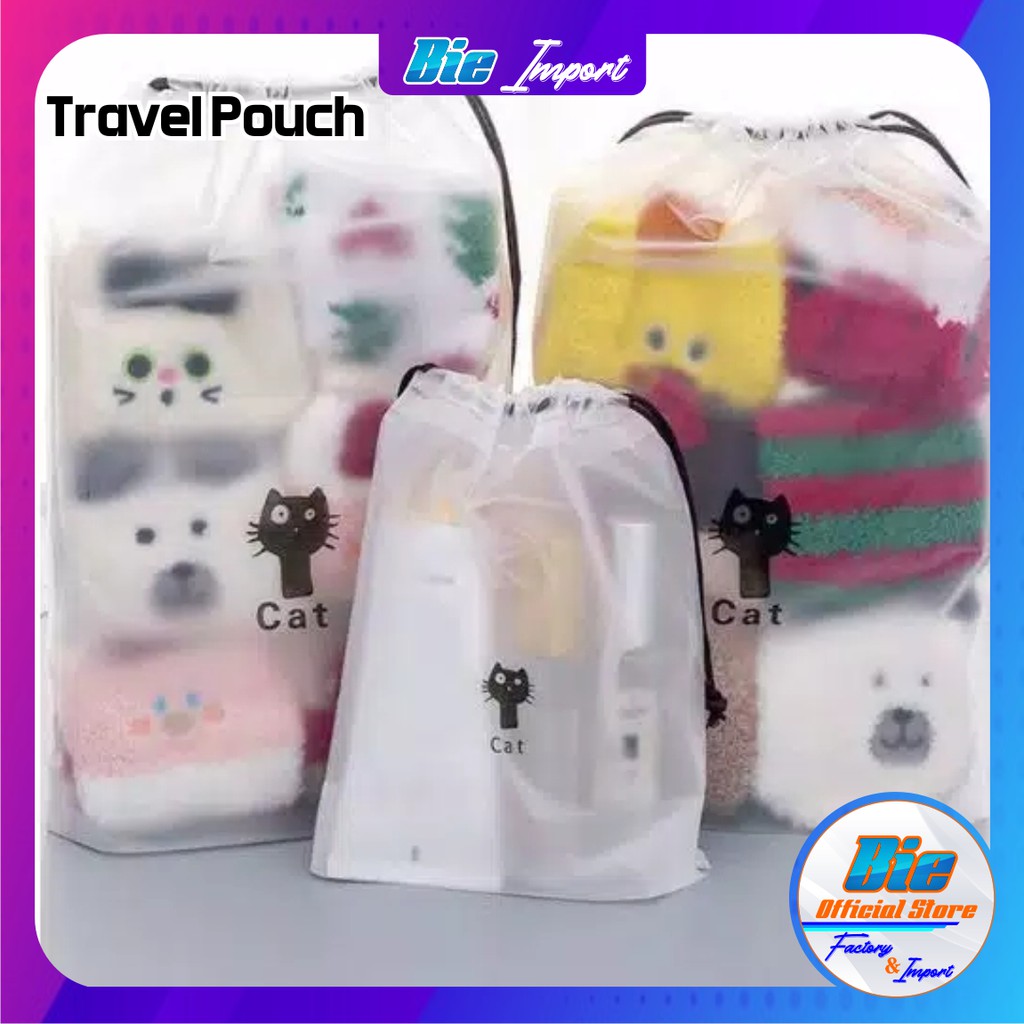 Tas Kosmetik / Pouch Make Up Travel / Tas Serut Korea Impor