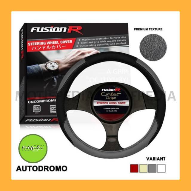 COVER STIR MOBIL BAHAN KULIT AUTODROMO FUSION R / SARUNG STIR MOBIL FUSION R BAHAN AUTODROMO