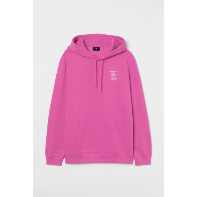 Hoodie Jaket Pria Wanita HnM H&amp;M Mental Connection Pink Full Tag