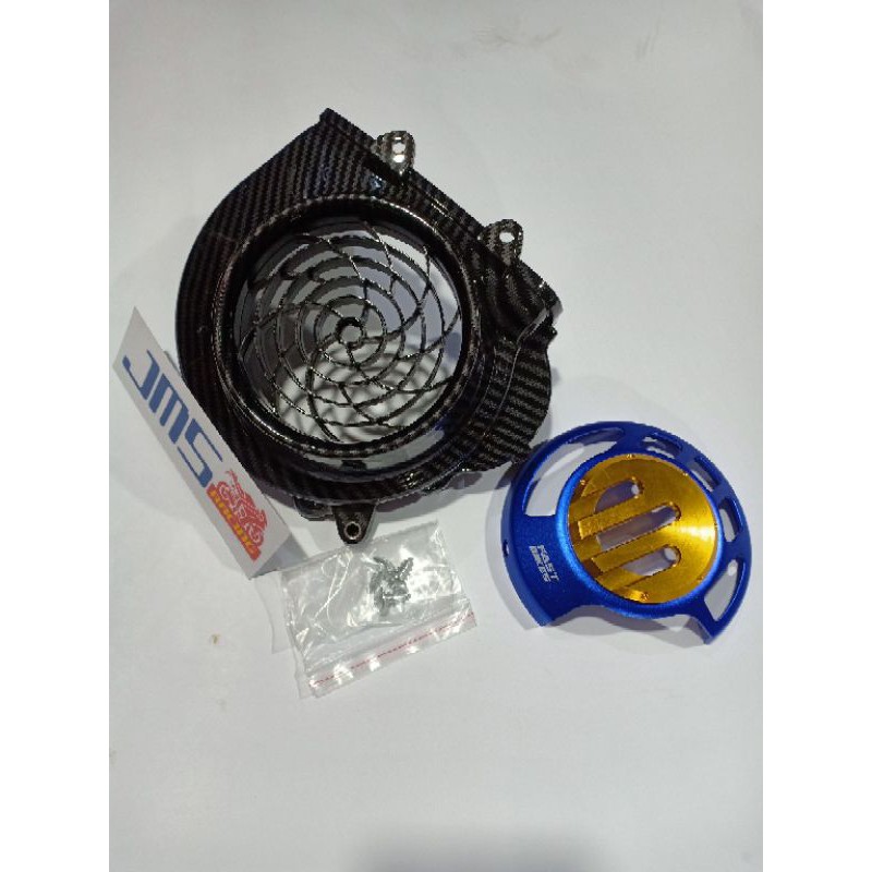 cover tutup tameng set carbon kipas dan cover kipas 2 tone twotone beat fi scoopy fi vario 110 led