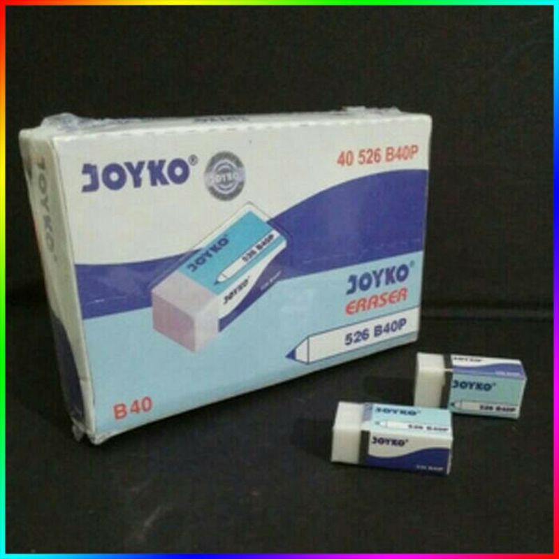 

penghapus pensil rubber eraser joyko 526 - b40p putih stip kecil murah
