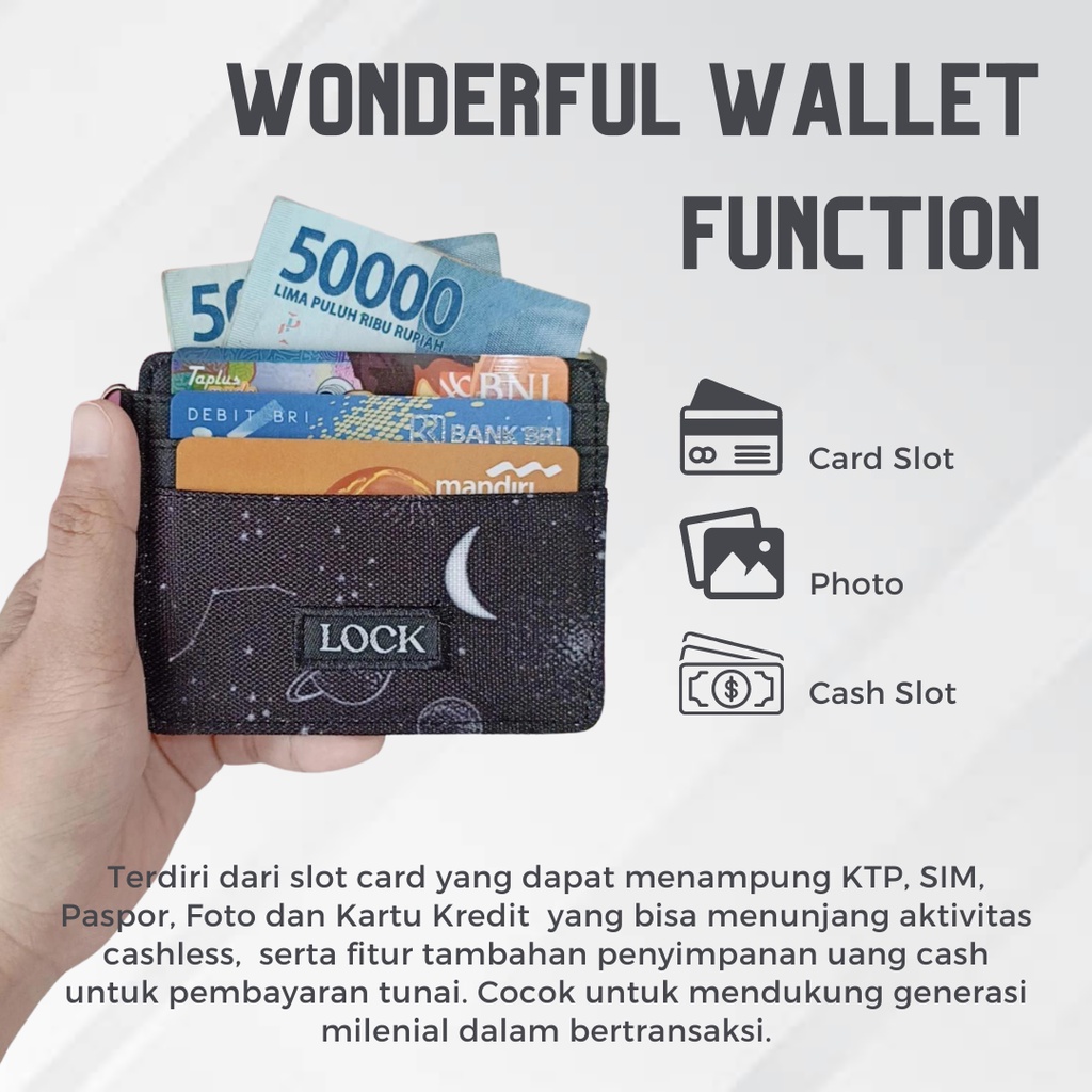 Dompet Mini Tempat Kartu ATM Smart Slim Wallet Credit Card Holder LS021