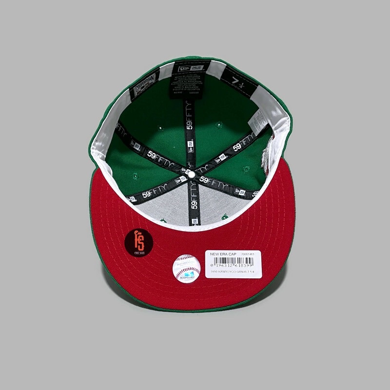 TOPI NEW ERA ORIGINAL 5950 50 YEARS KANSAS CITY ROYALS KELLY GREEN UV RED