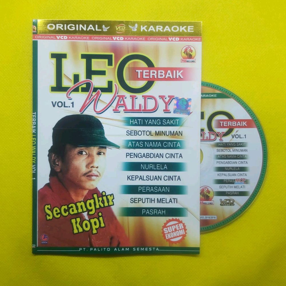 kaset VCD original Lagu Karaoke Terbaik LEO WALDY Vol 1