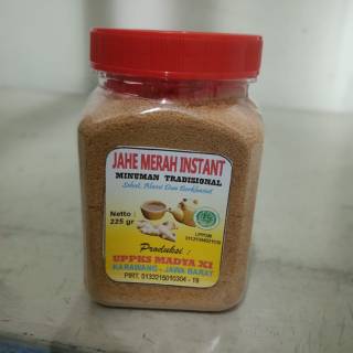  Serbuk Jahe  merah instant asli karawang 1 toples 225 gram 