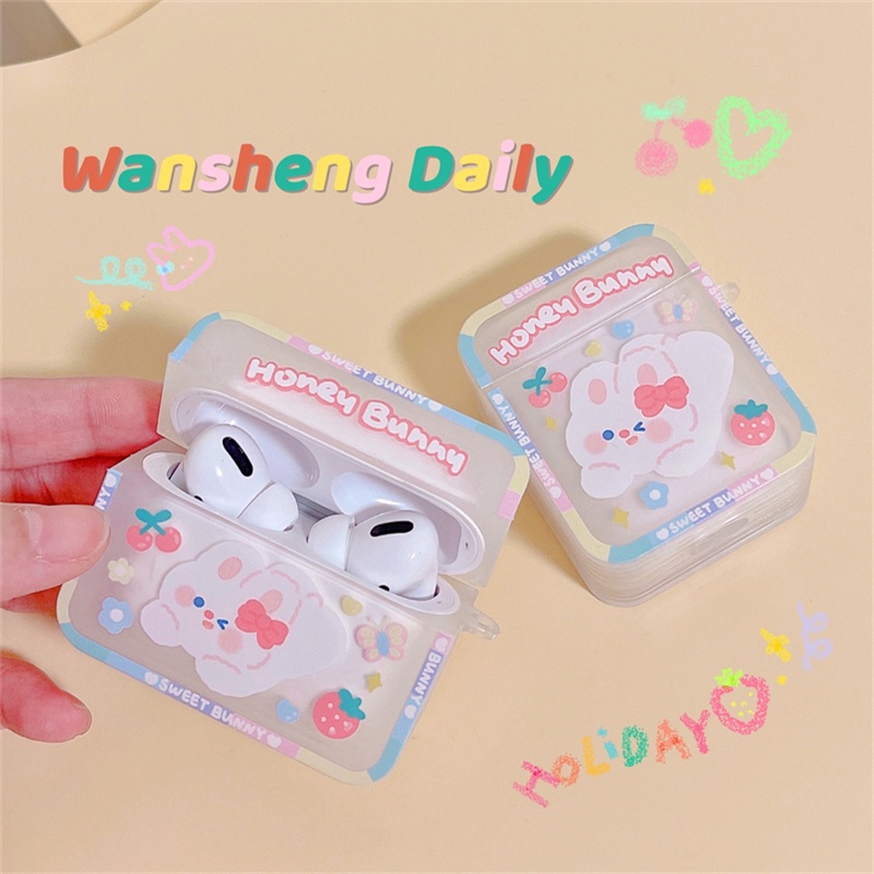 Casing AirPods case Shockproof Untuk Airpods1Per2Airpodspro gen3 AirPods pro2 Model Kelinci Lucu