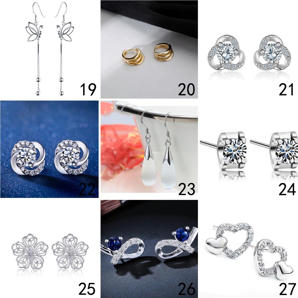 925 anting-anting perak murni, Busana sederhana, Anting-Anting wanita, Perhiasan Fashion Korea, Aksesoris telinga ED005